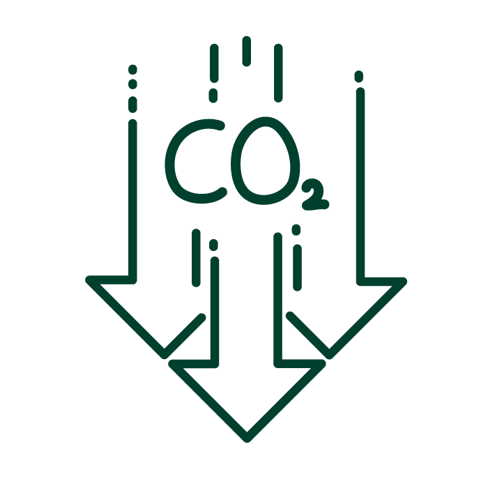 Reduce Carbon Dark Green
