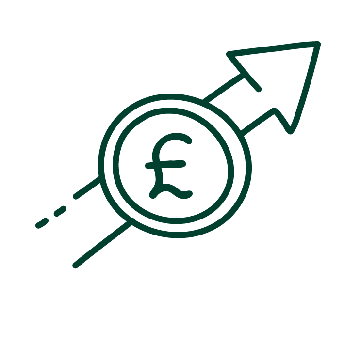 Increase Sales Dark Green