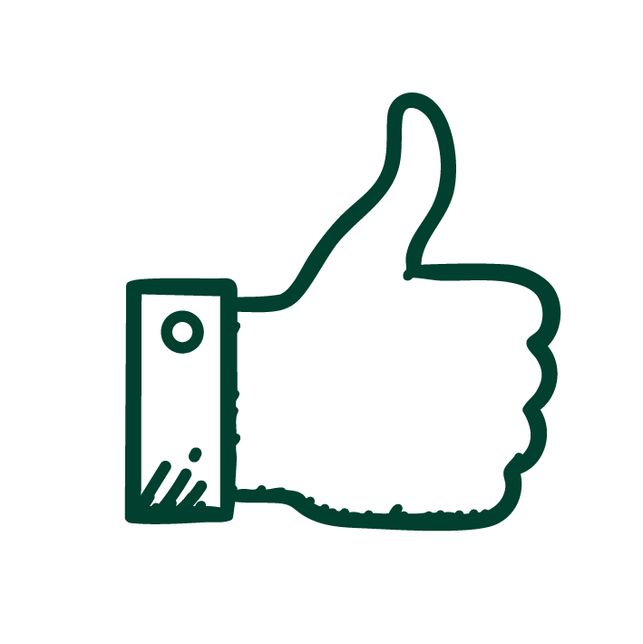 Customer Satisfaction Dark Green